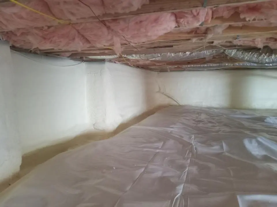 Crawl space encapsulation with closed-cell spray foam for Metal Roof Coating in Hornell